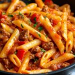 Creamy jollof pasta recipe made with Sedeli Foods Jollof Sauce