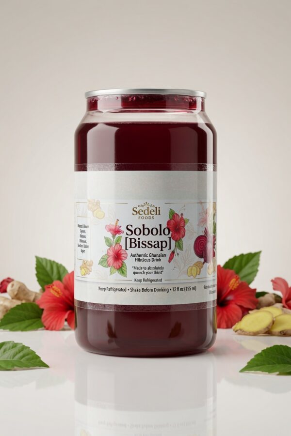 sobolo Sedeli Foods sobolo bissap drink - naturally brewed Ghanaian hibiscus, pack of 12